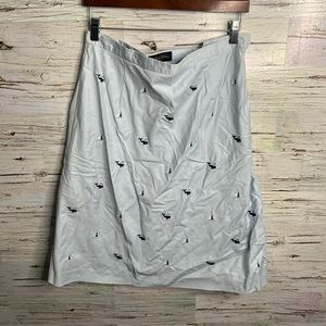 Brooks Brothers Whale and Sailboat Skirt Size 12 blue nautical